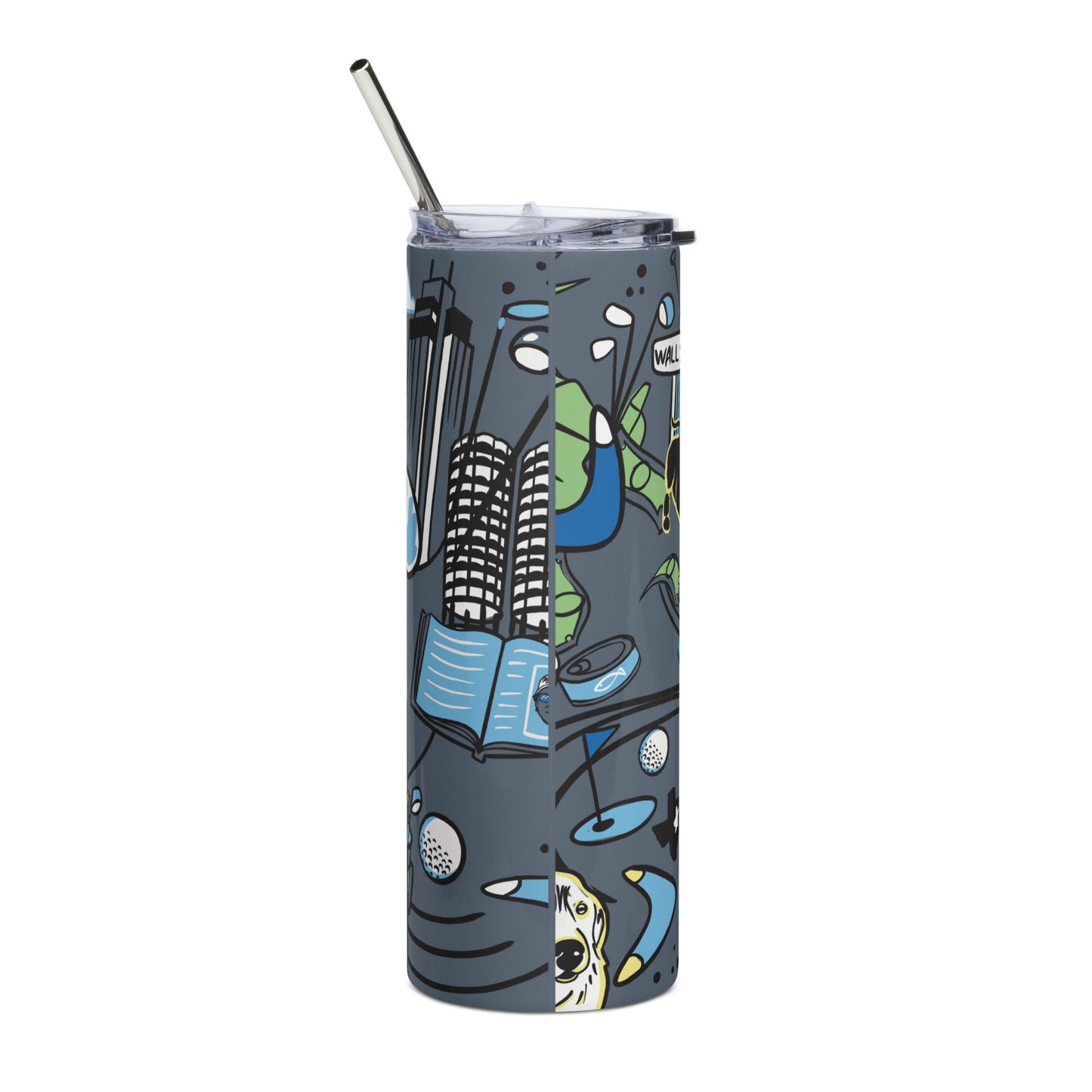 Eight Under Mural - Stainless steel tumbler