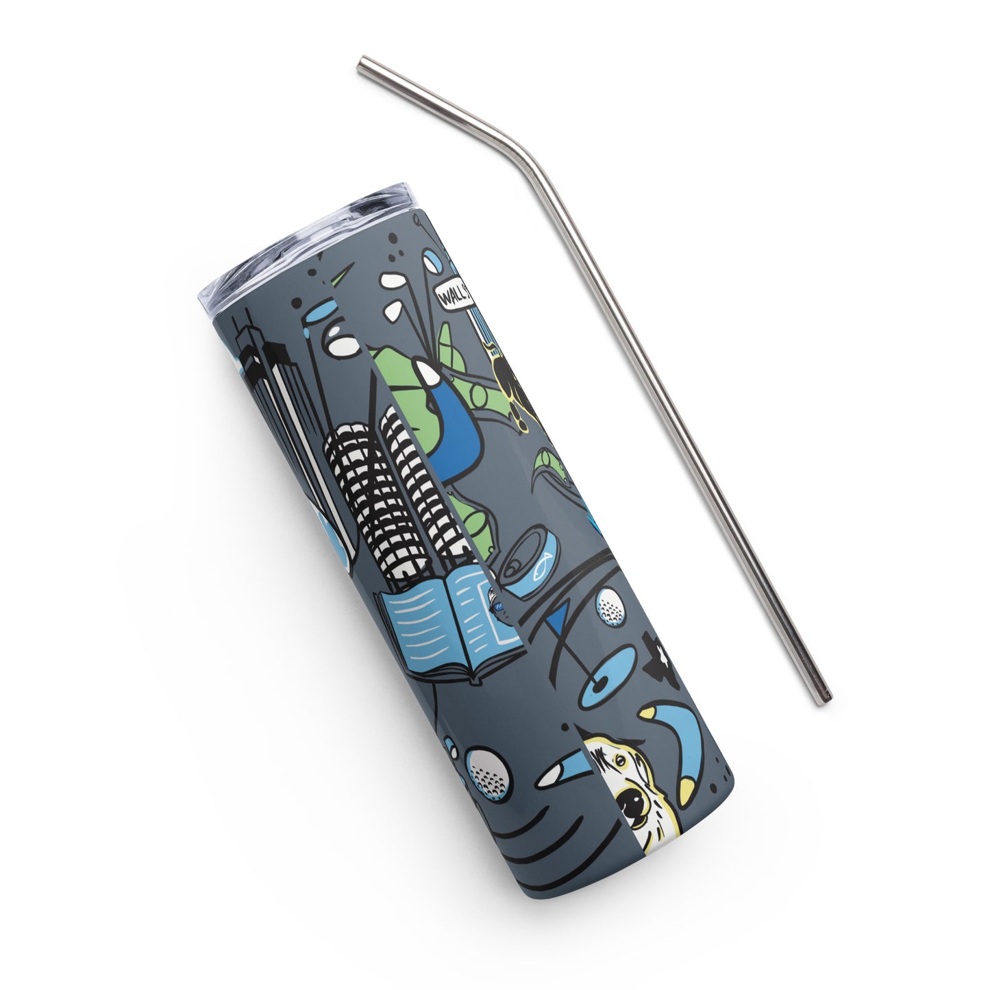 Eight Under Mural - Stainless steel tumbler
