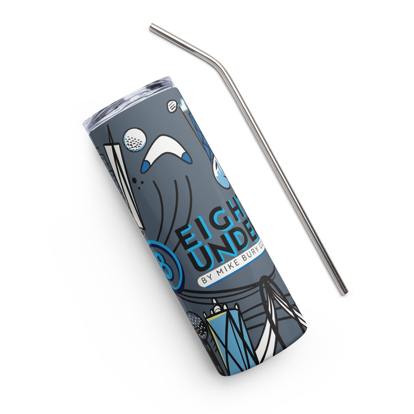 Eight Under Mural - Stainless steel tumbler