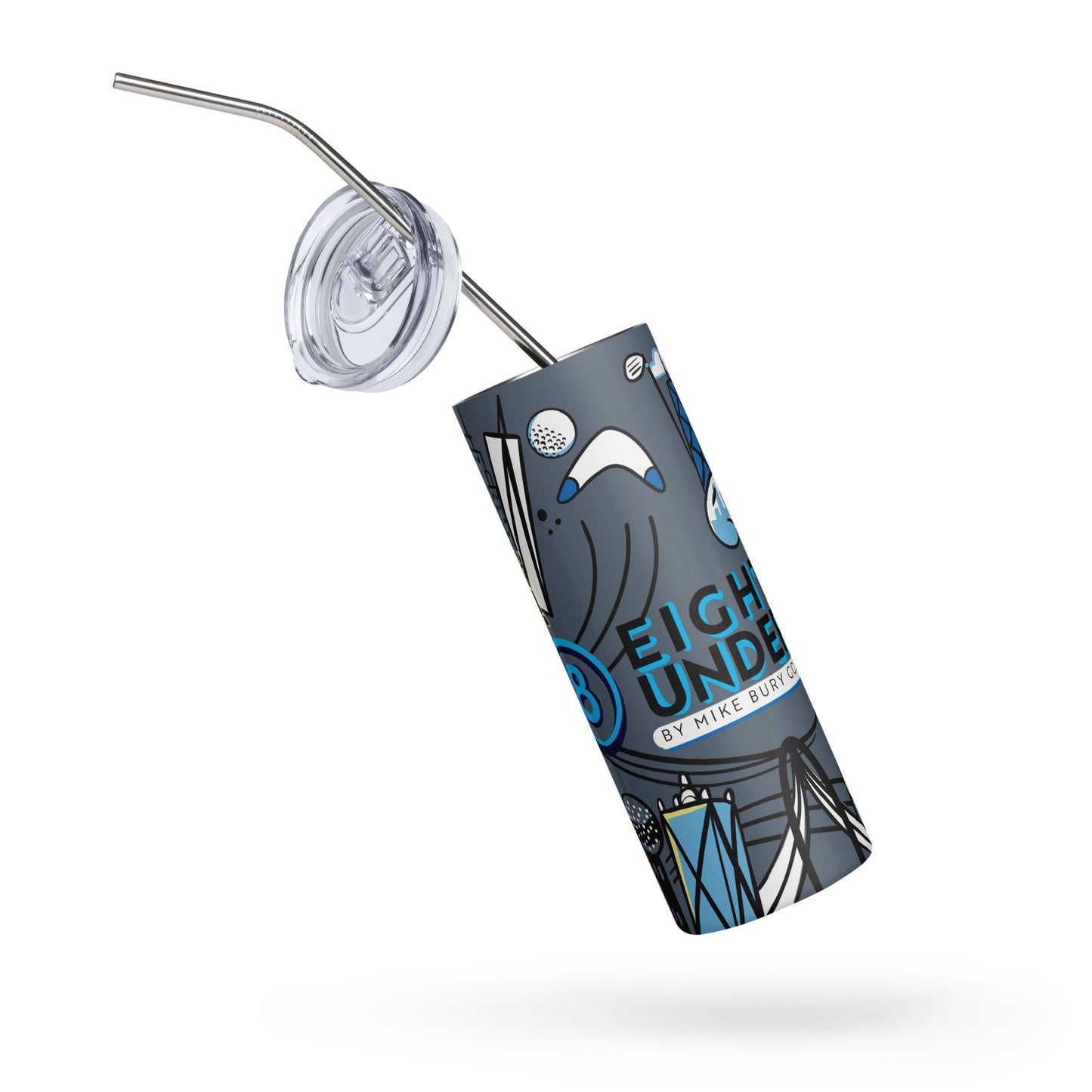 Eight Under Mural - Stainless steel tumbler