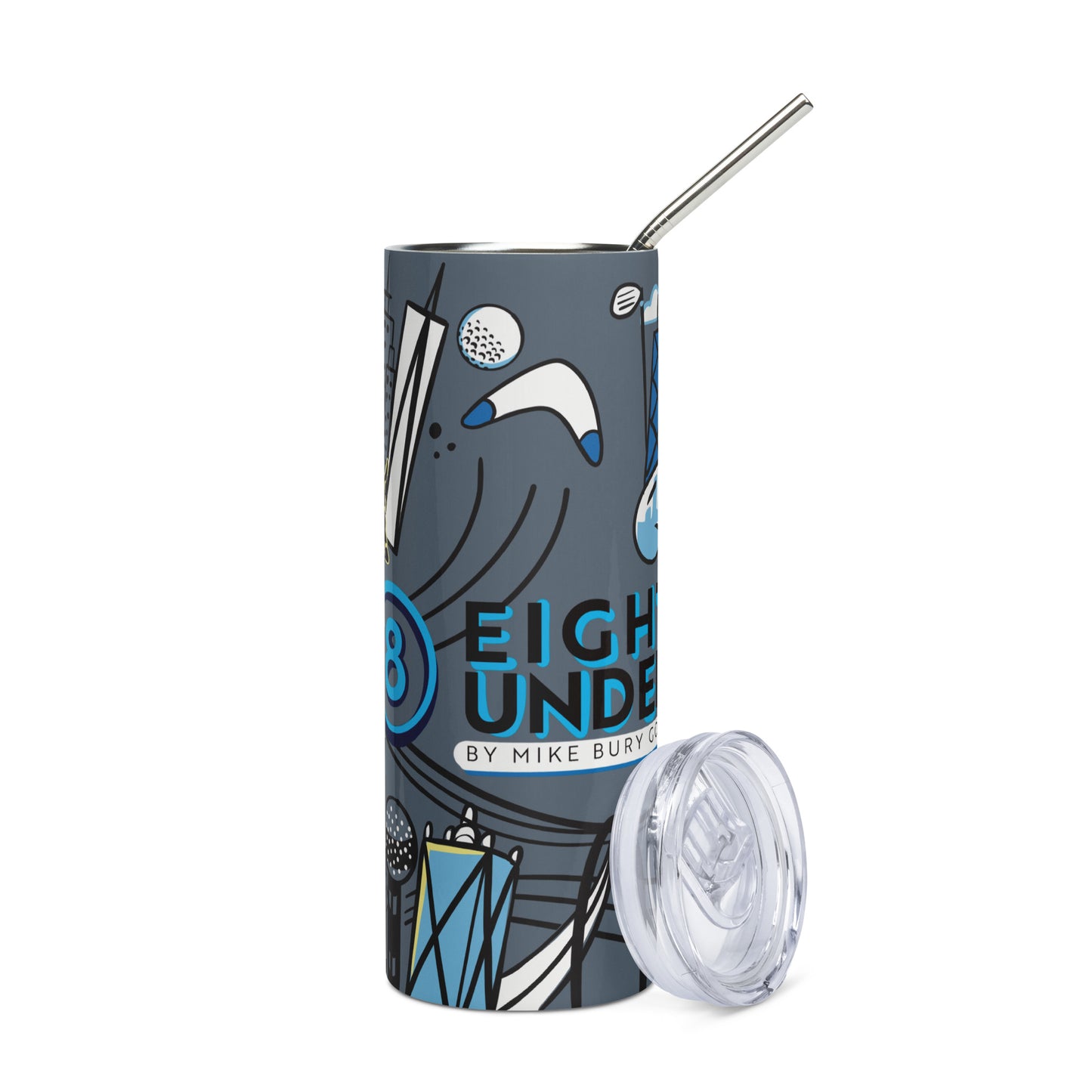 Eight Under Mural - Stainless steel tumbler
