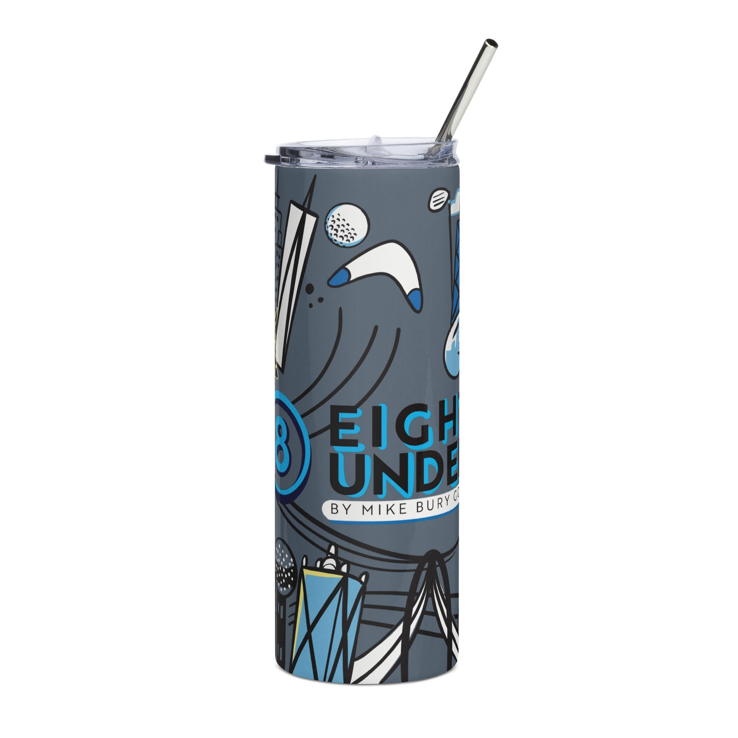 Eight Under Mural - Stainless steel tumbler