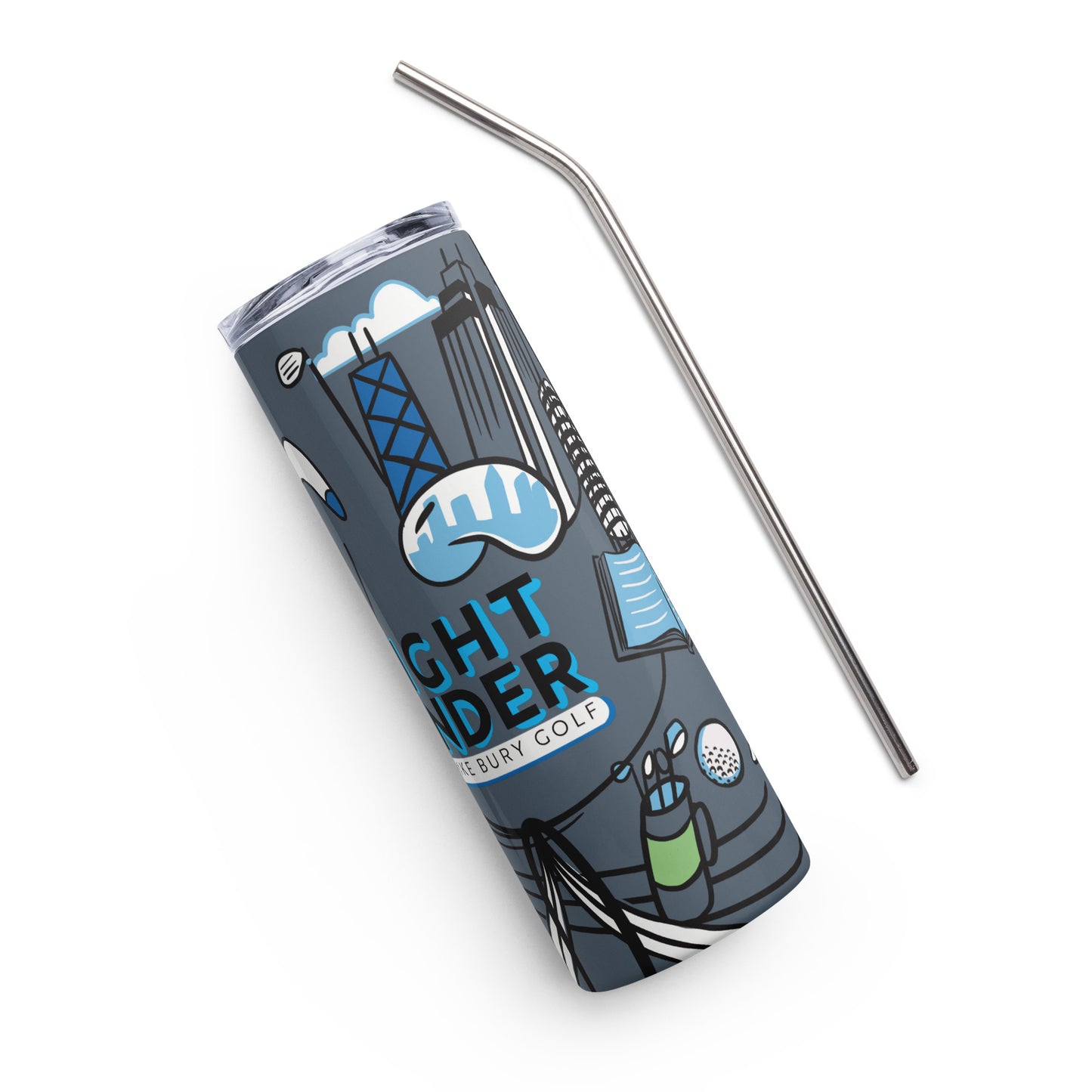Eight Under Mural - Stainless steel tumbler