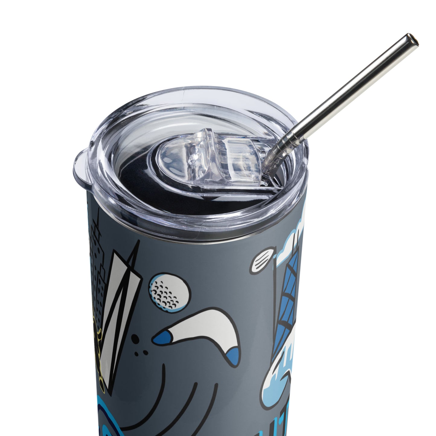 Eight Under Mural - Stainless steel tumbler