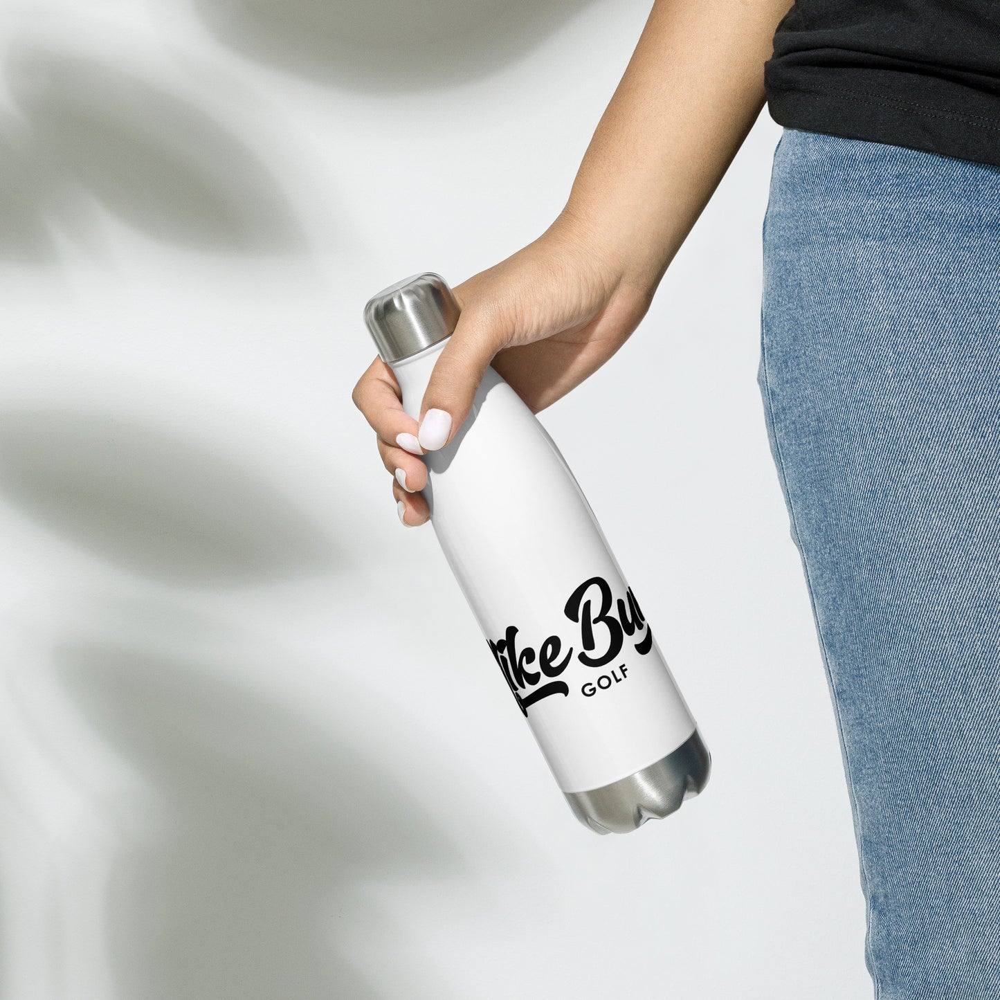 Stainless Steel Water Bottle with Mike Bury Golf Logo