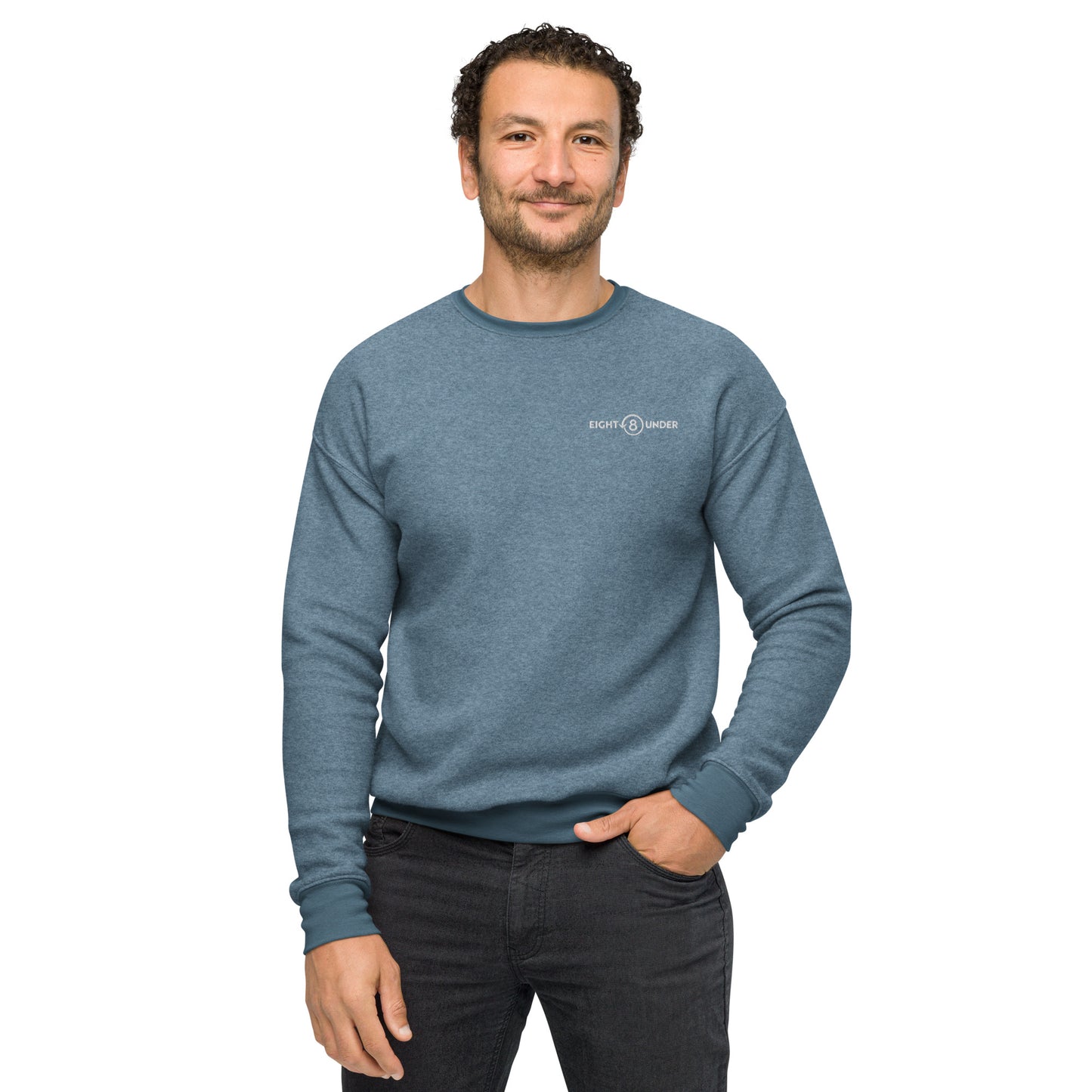 Eight Under Logo - Unisex sueded fleece sweatshirt